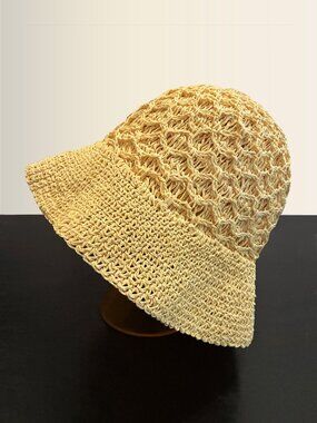 Crochet Long Packable Reversible Double-Layer Bucket Hat